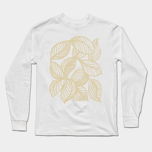  Kaki leaves Long Sleeve T-Shirt by Marisa-ArtShop